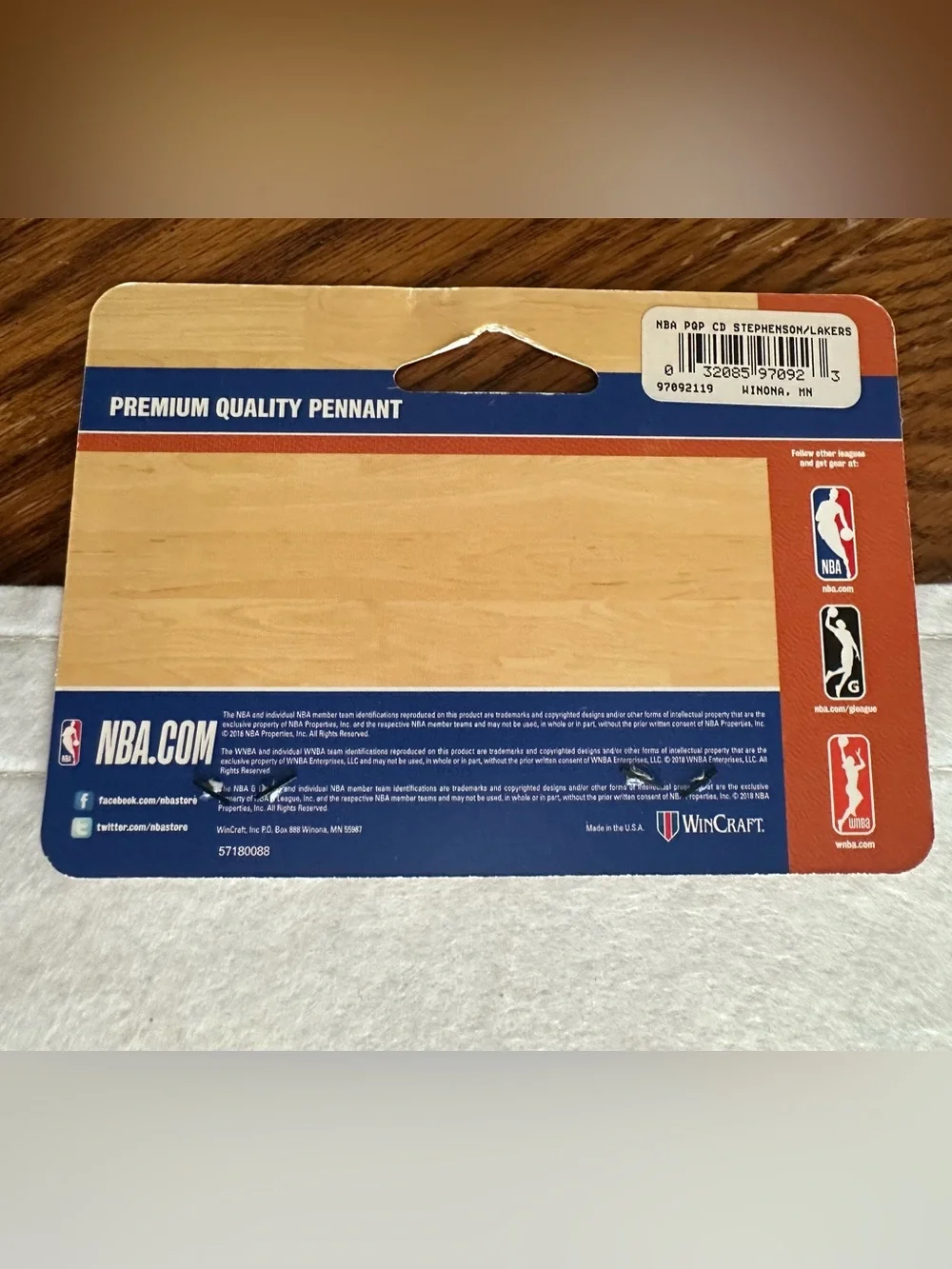 LA Laker Lance Stephenson  WinCraft Premium Pennant - NOS Mint Condition